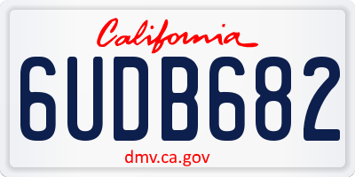CA license plate 6UDB682