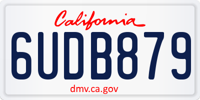 CA license plate 6UDB879