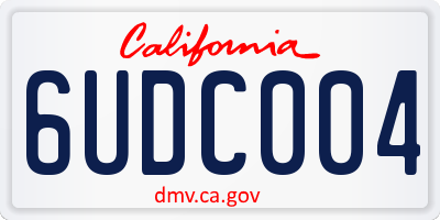 CA license plate 6UDC004