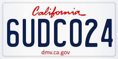 CA license plate 6UDC024