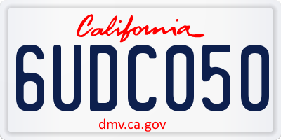 CA license plate 6UDC050