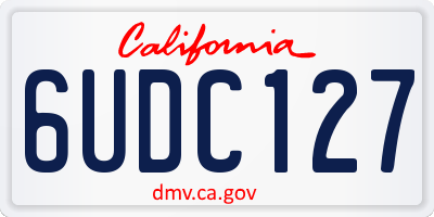 CA license plate 6UDC127