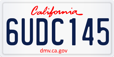 CA license plate 6UDC145