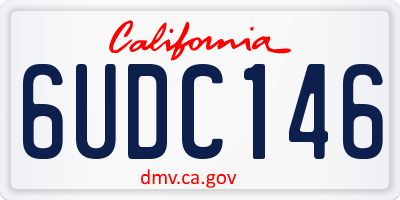 CA license plate 6UDC146