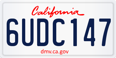 CA license plate 6UDC147