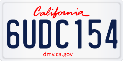 CA license plate 6UDC154