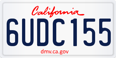 CA license plate 6UDC155