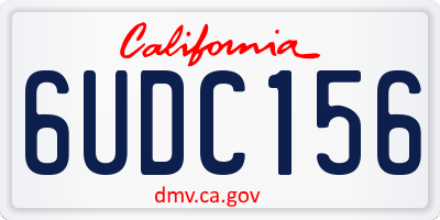 CA license plate 6UDC156