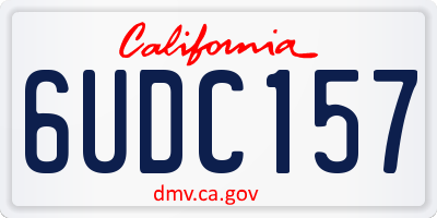 CA license plate 6UDC157
