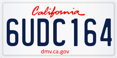 CA license plate 6UDC164