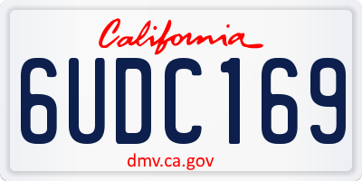 CA license plate 6UDC169