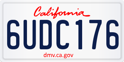 CA license plate 6UDC176