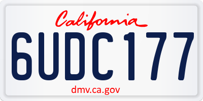 CA license plate 6UDC177