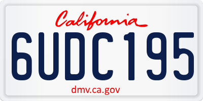 CA license plate 6UDC195
