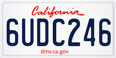 CA license plate 6UDC246