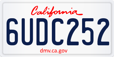CA license plate 6UDC252