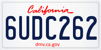 CA license plate 6UDC262