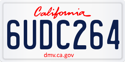 CA license plate 6UDC264