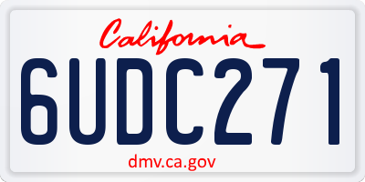 CA license plate 6UDC271