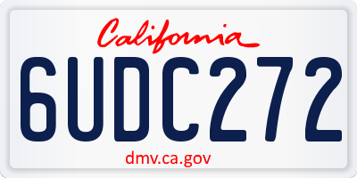 CA license plate 6UDC272