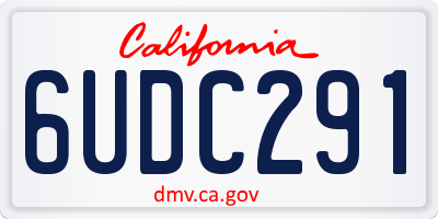 CA license plate 6UDC291