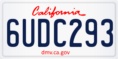 CA license plate 6UDC293