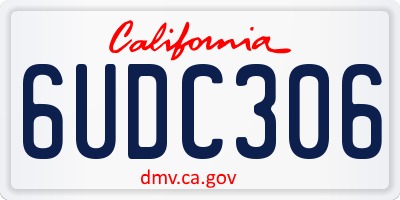 CA license plate 6UDC306