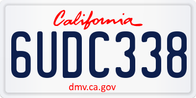 CA license plate 6UDC338