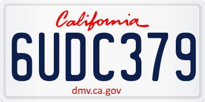 CA license plate 6UDC379