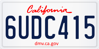 CA license plate 6UDC415