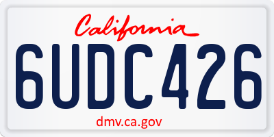 CA license plate 6UDC426