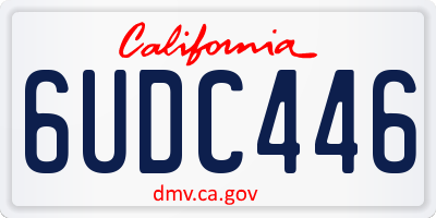 CA license plate 6UDC446