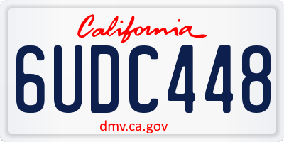 CA license plate 6UDC448
