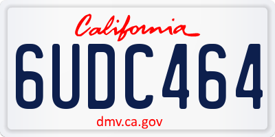 CA license plate 6UDC464