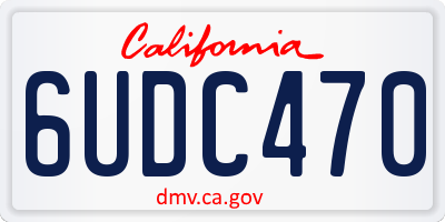 CA license plate 6UDC470