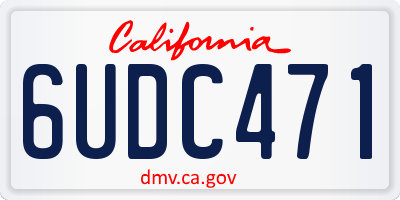 CA license plate 6UDC471