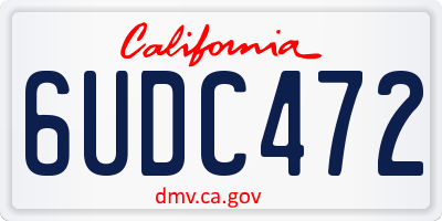 CA license plate 6UDC472