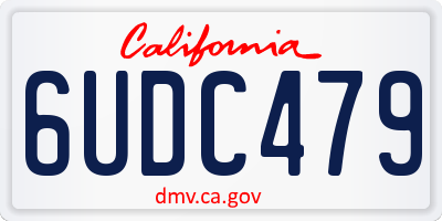 CA license plate 6UDC479