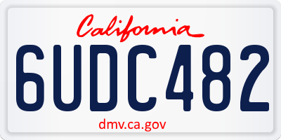 CA license plate 6UDC482