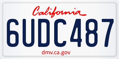 CA license plate 6UDC487