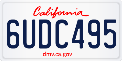 CA license plate 6UDC495