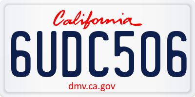 CA license plate 6UDC506