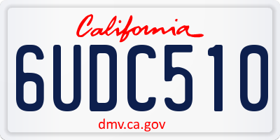 CA license plate 6UDC510