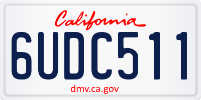 CA license plate 6UDC511