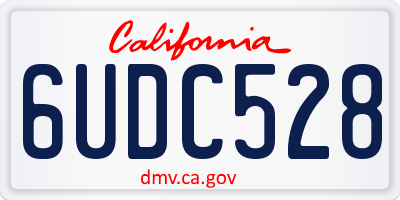 CA license plate 6UDC528