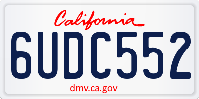 CA license plate 6UDC552