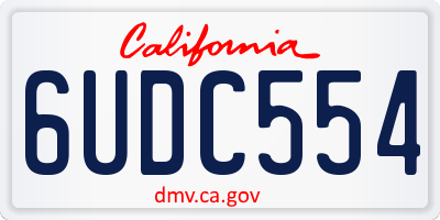 CA license plate 6UDC554