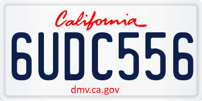 CA license plate 6UDC556