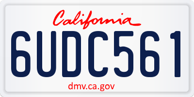 CA license plate 6UDC561