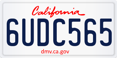 CA license plate 6UDC565
